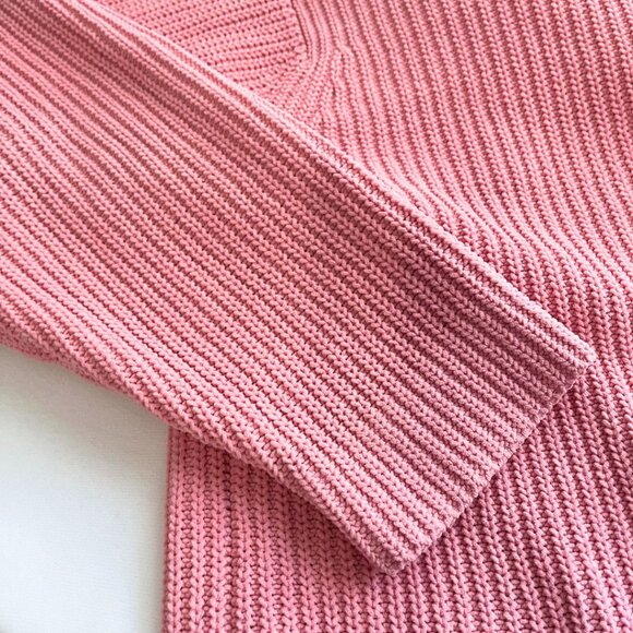 UNIQLO BUBBLEGUM PINK CREWNECK BULKY KNIT SWEATER - M - Picture 6 of 7